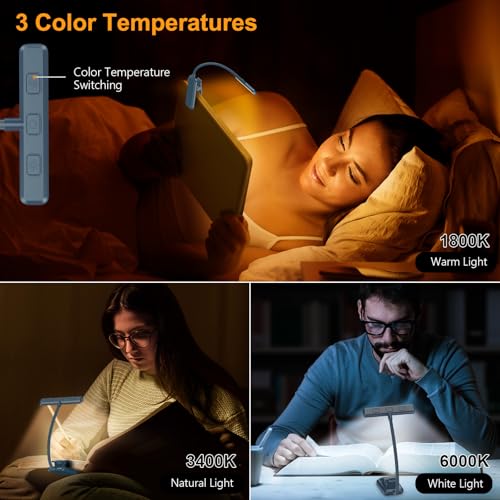 Gritin 19 LED Rechargeable Book Light for Reading in Bed - color: Pacific Blue