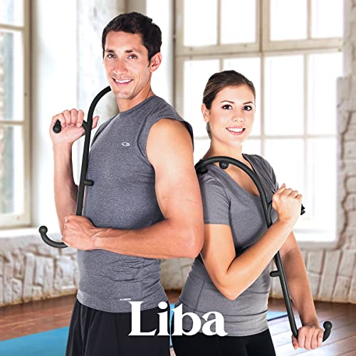 LiBa Back Massager Trigger Point Cane, Deep Tissue Back Neck Massager Black - color: B. Black (1 Pack)