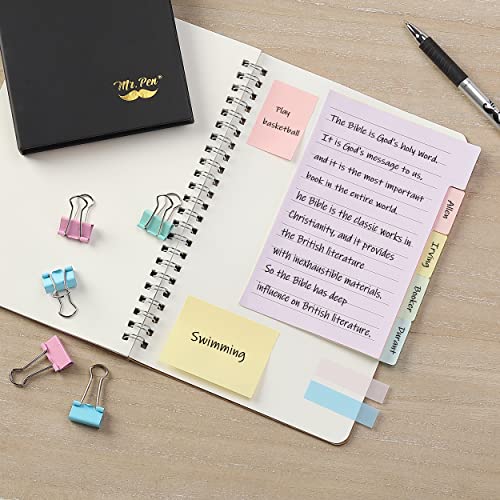 Mr. Pen- Sticky Notes Set, 410 Pack, Ruled - color: Muted Pastel, size: 1 Set