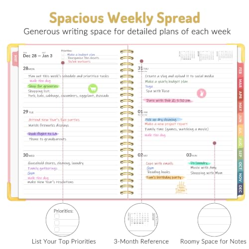 Forvencer 2027 Planner, Hardcover Calendar Planner Jan - Dec 2027, 6"x8" - color: Navy Blue, size: 6.3"x8.4" (Jan 2027 - Dec 2027)