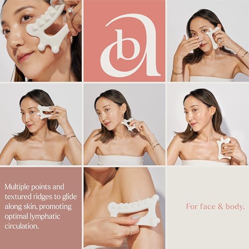 byAVA Ceramic Gua Sha Tool for Face and Body, Lymphatic Drainage Massager