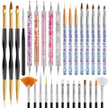 Nail Art Brushes, 31 Pcs Nail Art Design Tools Kit - color: 31PCS Nail Art Brushes