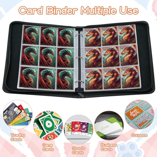 Trading Card Binder, Card Album for Game Cards, Frostwing, 900P - color: Frostwing, 900P, size: Large