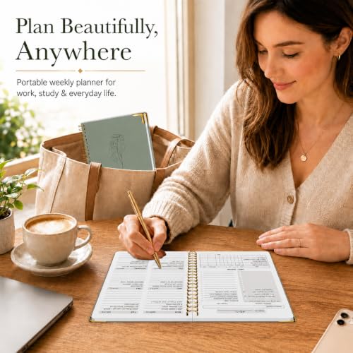 Undated Weekly Planner, Weekly To Do List Notebook with Habit Tracker, A5 - color: Green