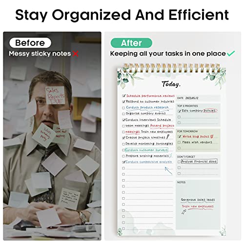 Taja To Do List Notepad, Undated Daily Planner for Work and Goal Setting - color: d-Nature, size: 1 Pack