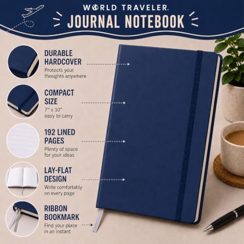 Eccolo Cool Jazz Hardbound Writing Journal, 192-Page Lined Paper, Lay-Flat - color: Eggplant, size: Medium - (6-x-8.5 Inches)