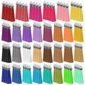 PAXCOO Tassels Charms for Jewelry Making, Keychain Tassels Bulk for Crafts, Leather Key Chain Tassel Charms - size: 1 1/2 inch