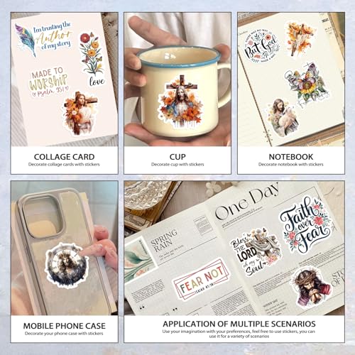 350Pcs Christian Jesus Bible Verse Catholic Stickers Book - style: Christ Sticker Book