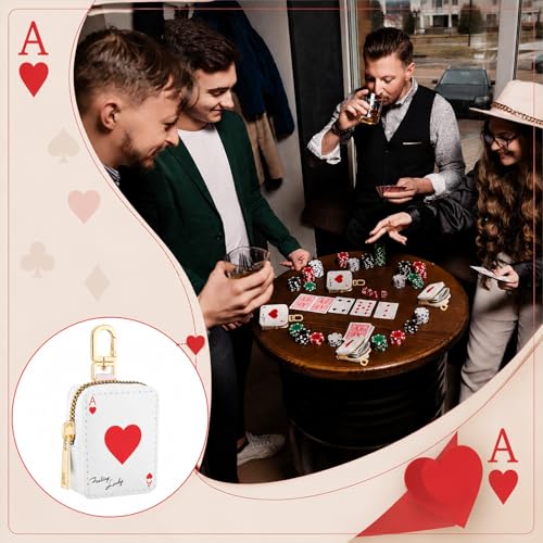 Kenning Poker Accessories for Women Playing Card Keychain Pouch