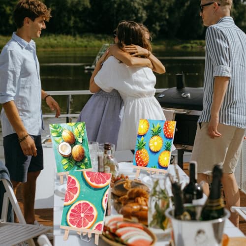 Sherr 24 Pcs Pre Drawn Canvas for Adult, Fruit, 8 x 10 Inch - size: 8 x 10 Inch, style: Fruit