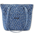 Bella Taylor Stride Tote, Quilted Shoulder Bag for Women - color: Navy Floral