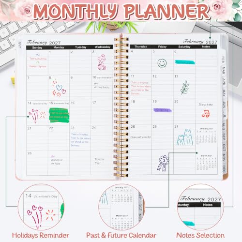 Xqumoi 2027 A5 Planner Self-Love Positive Weekly and Monthly Planner Gift - color: Girl Affirmation 2027, size: A5