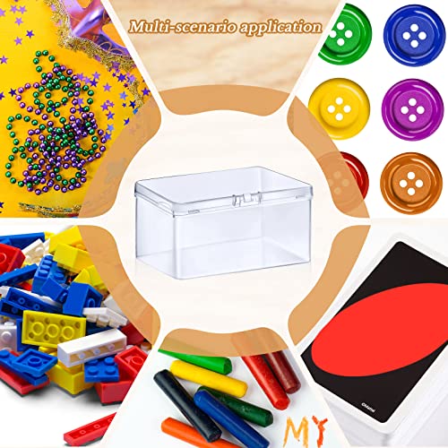 Qunclay 10 Pcs Playing Card Storage Box, Large Plastic Game Card Case
