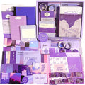 Scrapbooking Supplies Kit, Aesthetic Junk Journal Supplies, Scrapbook Kit - color: Moonlight