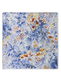 Luckyvestir Floral Pocket Squares for Men Cotton Flower Handkerchief Formal Wedding Party Graduation - color: Blue