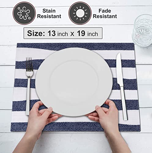 Ruvanti Placemats Set of 6, 100% Cotton Place Mats of 13"x19" – Watermelon - color: Watermelon