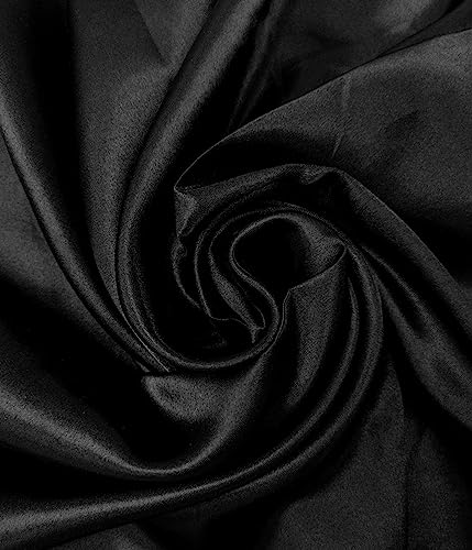 1 Piece of Square Satin Scarf Wrap Ribbon Neck Scarfs Halloween Retro Costume (23.62" x 23.62") - color: Black