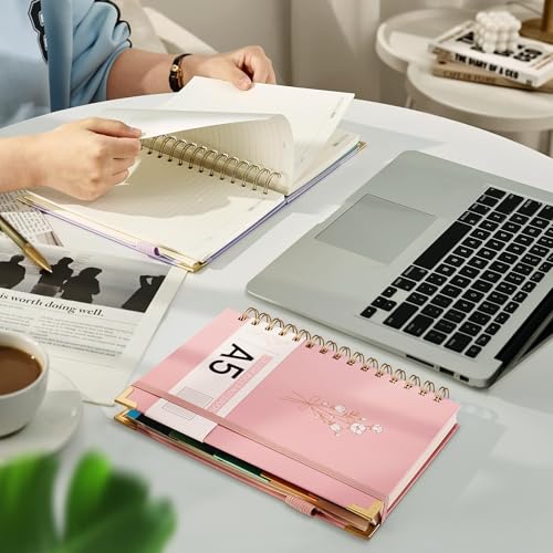 Ovesmusl 5-Subject Hardcover Spiral Notebook, 6.1" x 8.4", College Ruled - color: Pink, size: 8.4"x6.1"