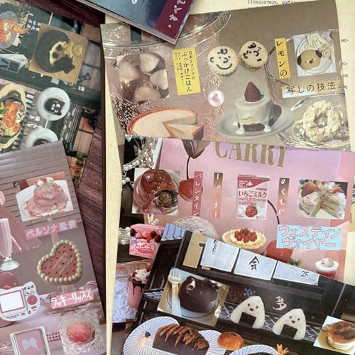 Japanese Stickers Book for Scrapbooking S,Desserts Japanese Stickers - color: Gourmet