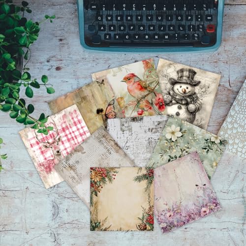 PARTH IMPEX 192 Sheets Scrapbook Paper 6x6 Single-Side - 160gsm Thick