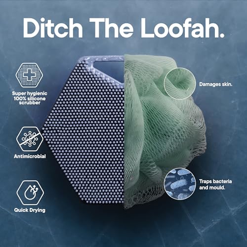 TOOLETRIES Silicone Body Scrubber 2.0, Loofah Alternative - Glacier - color: Glacier