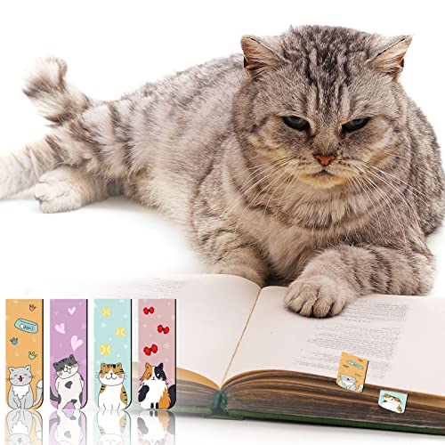 48 Pcs Cat Magnetic Bookmarks, Cute Page Clips for Books, 24 Designs - style: Cat