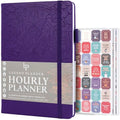 Legend Undated Hourly Planner, A5 Appointment Book Schedule, Purple - color: Purple