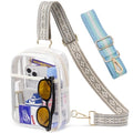 Clear Bag for Stadium Events, Clear Crossbody Sling Purse, 2 Straps - color: 1# White-b, style: Style 1
