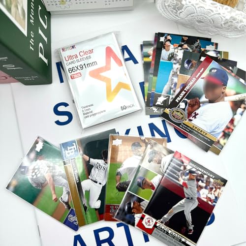 200 Pcs Neffliwe Photocard Sleeves Clear Thick Card Sleeves for Trading Cards K-pop Album Photocards PVC and Acid Free (66x91mm) - size: 66x91mm