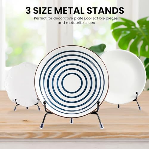 Chumia 18 Pcs Anti Slip Plate Stands for Display, Black, 6, 8, 10 Inch - size: 6, 8, 10 Inch
