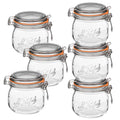 Le Parfait Super Jar 500ml (16oz) Glass Canning Jar, Wire Bail Lid, 6 Pack - color: 16oz (Set/6)