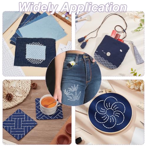 FREEBLOSS 12Pcs Plastic Sashiko Stencil Kit Flower Sashiko Pattern Template Embroidery Pattern for Hand Quilting Sashiko Patterns Templates Embroidery Stencils 14x14cm - style: Cherry Blossom