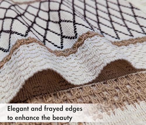 Ruvanti Placemats Set of 6, 17.11"x11" Polycotton Place Mats - Geo Panel - color: Diamond Panel - Geo Panel