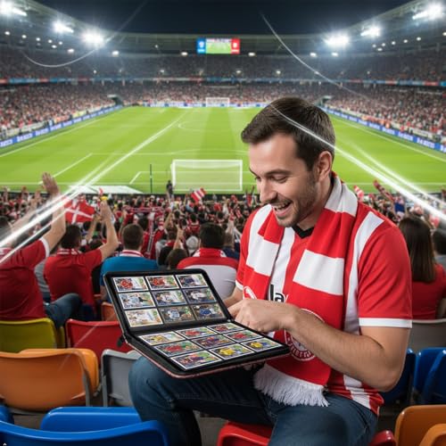 Soccer Card Binder 360 Pockets Waterproof Trading Cards Storage - color: Soccer, size: 360