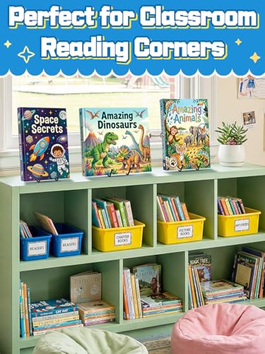 6Pcs 6Inch Steady Metal Book Stand for Display, Classroom Must Haves