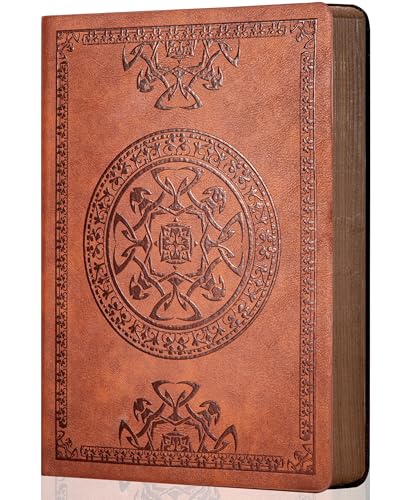 CAGIE Leather Vintage Journal for Men Women Lined Notebook Diary, A5, Brown - color: Brown, size: A5