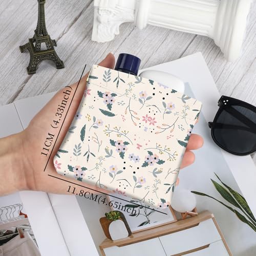 2Pcs PU Leather Small Squeeze Coin Purse Pouch Mini coin Bag Unique And Cute Wallet Cosmetic Bags Change Bag For Women Girls Men （Floral Print - color: Floral Print