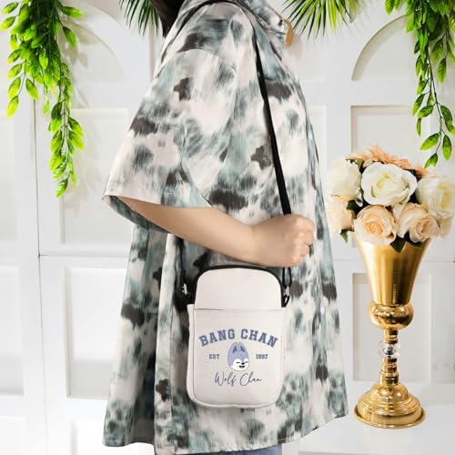 WCGXKO Korean Pop Gift Korean Group Merch Boys Group Est 1999 Dwaekki Crossbody Bag for Pop Music Lover - color: 1997wolf Cr