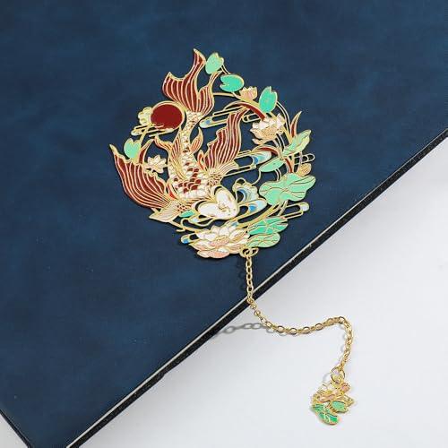 Shan Hai Jing Divine Beasts Bookmark Phoenix Dragon Koi Deer Good Luck Gift - color: Style 4 Gift Boxed