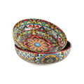 Henten Home Ceramic 50 oz Pasta Bowls, Shallow Soup Bowl Set of 2 - color: Set A