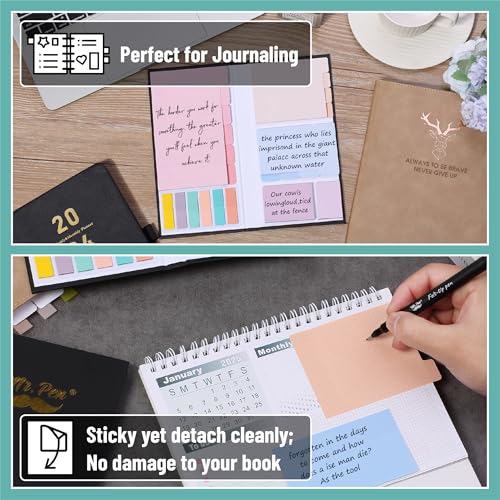 Mr. Pen- Sticky Notes Set, 820 Pack, Ruled - color: Pastel Macaron, size: 1 Set (Pack of 2)