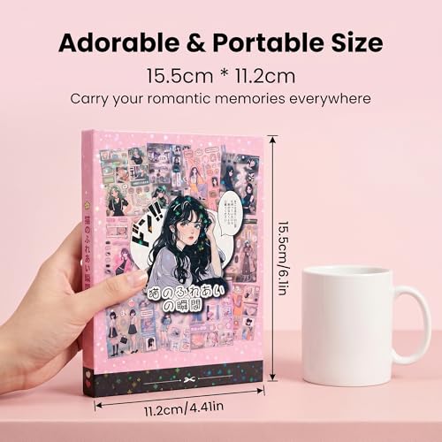 Tmtains 800+Pcs Japanese Sticker Book for Scrapbook Junk Journal (Girl) - color: Ac-pink