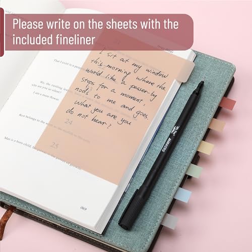 Mr. Pen- Transparent Sticky Notes Set, 820 Pack - color: Morandi, size: 1 Set (Pack of 2)