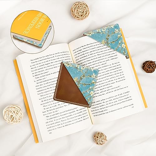 Personalized Leather Bookmarks, Fun & Cute Book Accessories for Reading Lovers, Unbreakable Page Markers for Women Men Girls Boys Student Teacher Kids Retirement Birthday Gifts (Apricot Blossom) - color: Apricot Blossom