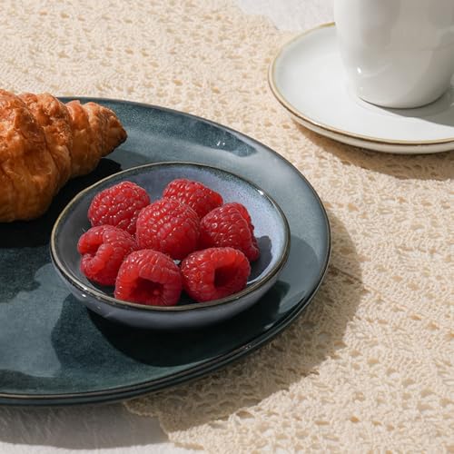 famiware Ceramic Soy Sauce Dish, 2.1oz Dipping Bowl Set of 6, Blue - color: Blue, size: 6pcs