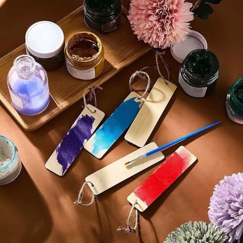 20PCS Unfinished Bookmarks Kit with 20PCS Colorful Tassels