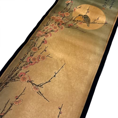 Wall Art Poster Prints Painting Scroll Hang Decor Plum Bossom Flower Bird - color: F1