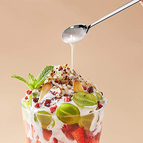 AOOSY 9-In Long Handle Spoon, Coffee Stirrers, Ice Tea Spoon,Set of 6 - color: A Long Silver Spoon