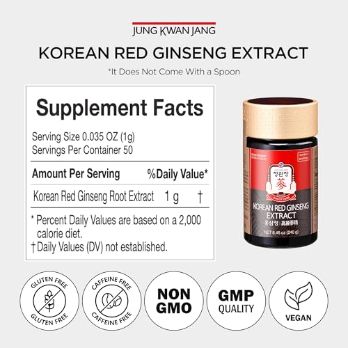JUNG KWAN JANG Korean Red Panax Ginseng Extract Extra Strength, Energy 50g - size: 1.76 Fl Oz