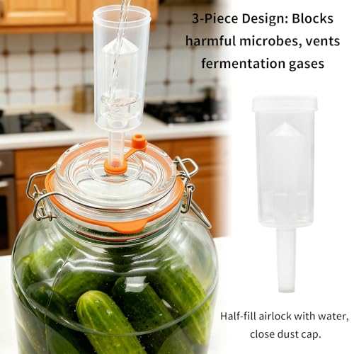 2 Pack Fermentation Jars 1 Gallon with Weights & Airlocks